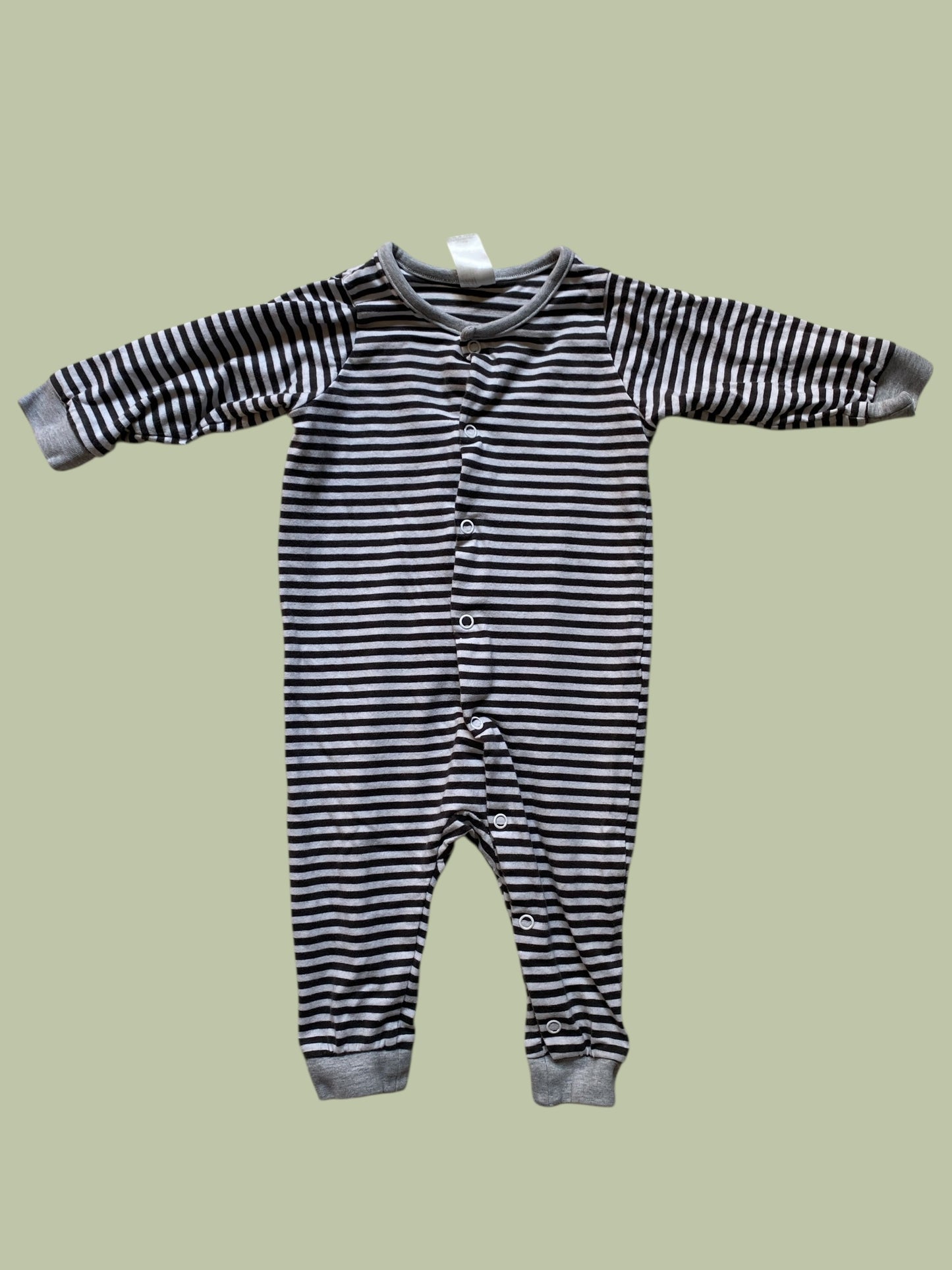 Striped cotton snap sleeper 4-6m | H&M