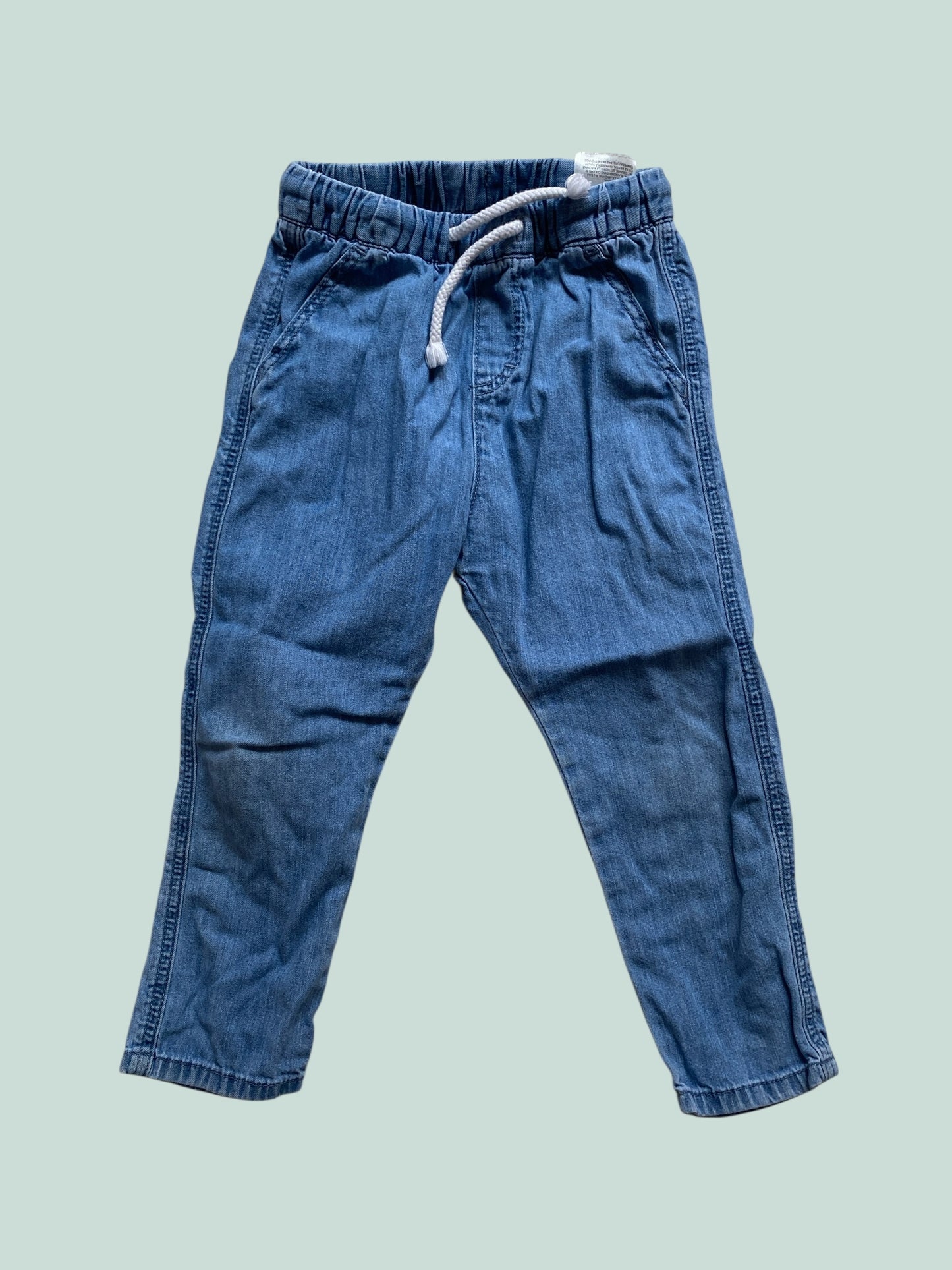 Cotton denim lightweight joggers 2-3Y | H&M