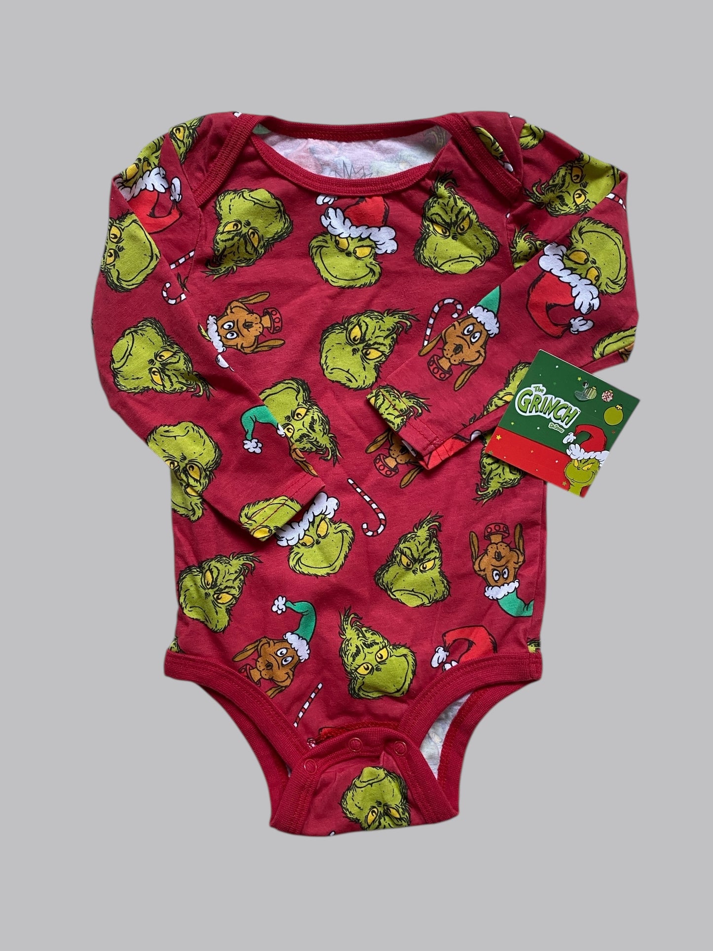 Cotton blend Grinch onesie 6-12m