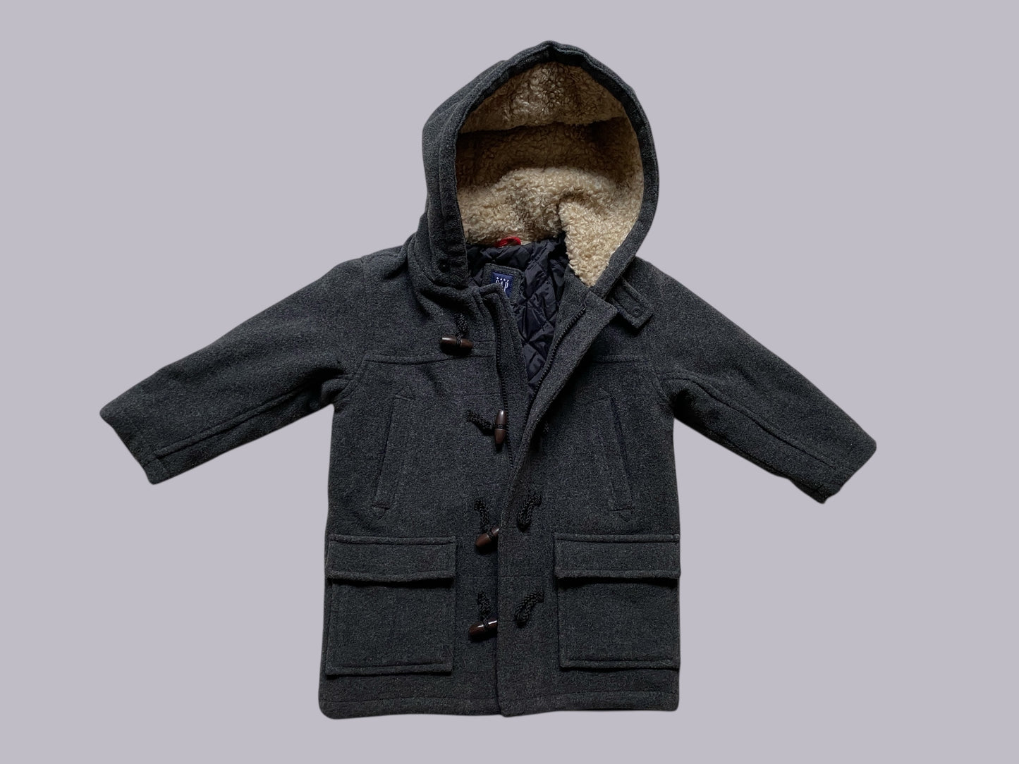 Charcoal wool duffel coat 4Y | Gap