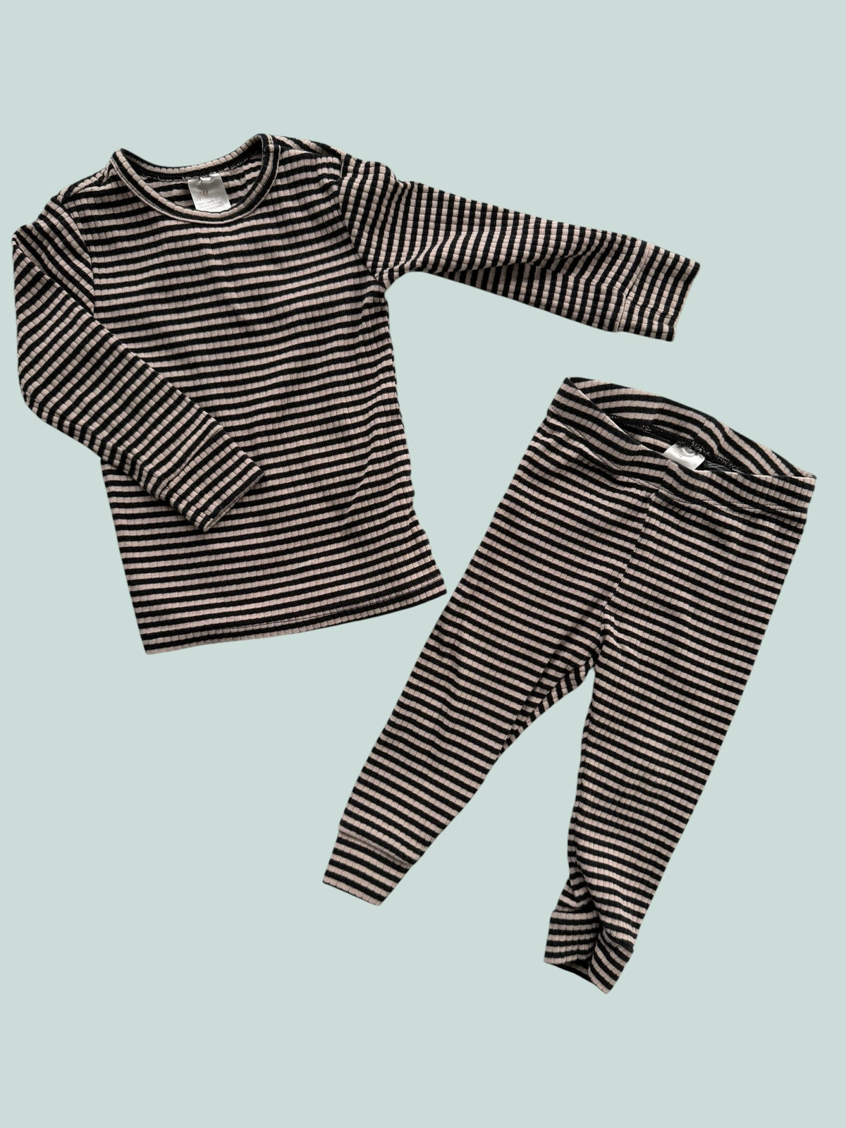 Organic cotton striped pj set 6-12m | H&M