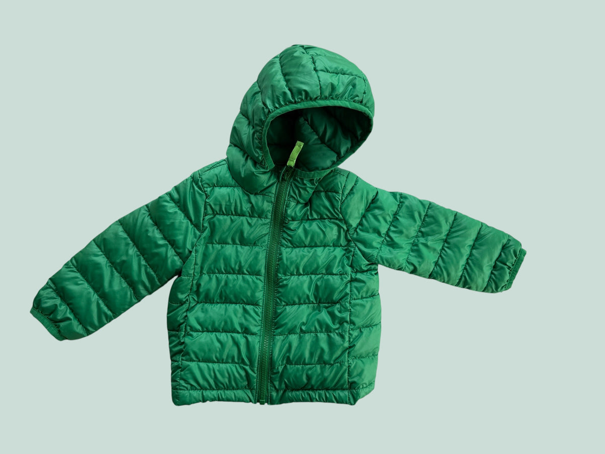 Bright green puffer jacket 18-24m | Primary