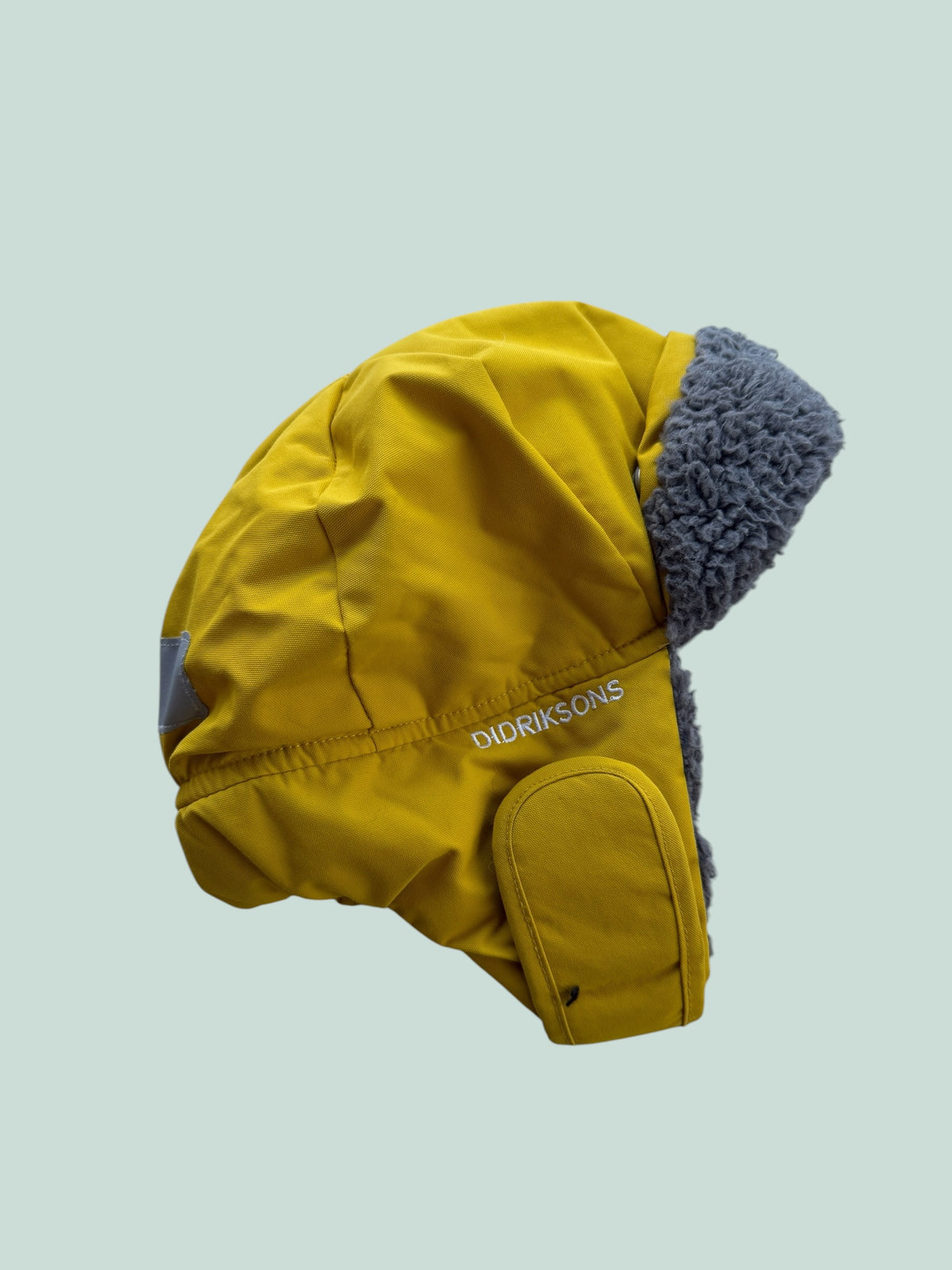 Fleece lined yellow winter hat 3-6Y (52) | Didriksons