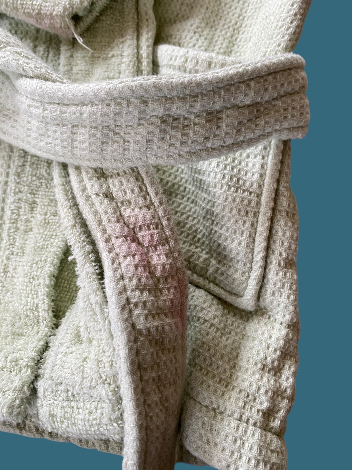 Mint green organic. L bathrobe | The Littlest