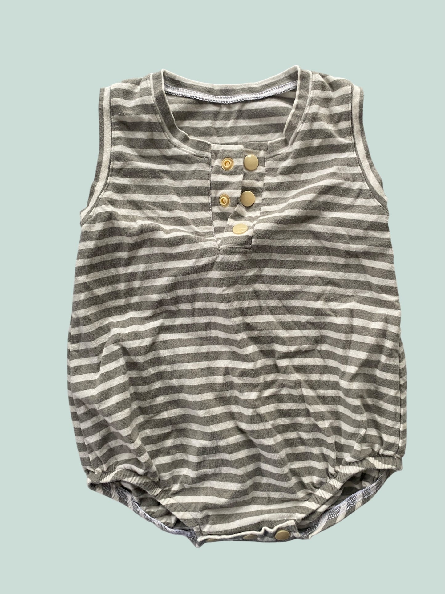 Handmade stretchy cotton romper ~ 12-24m