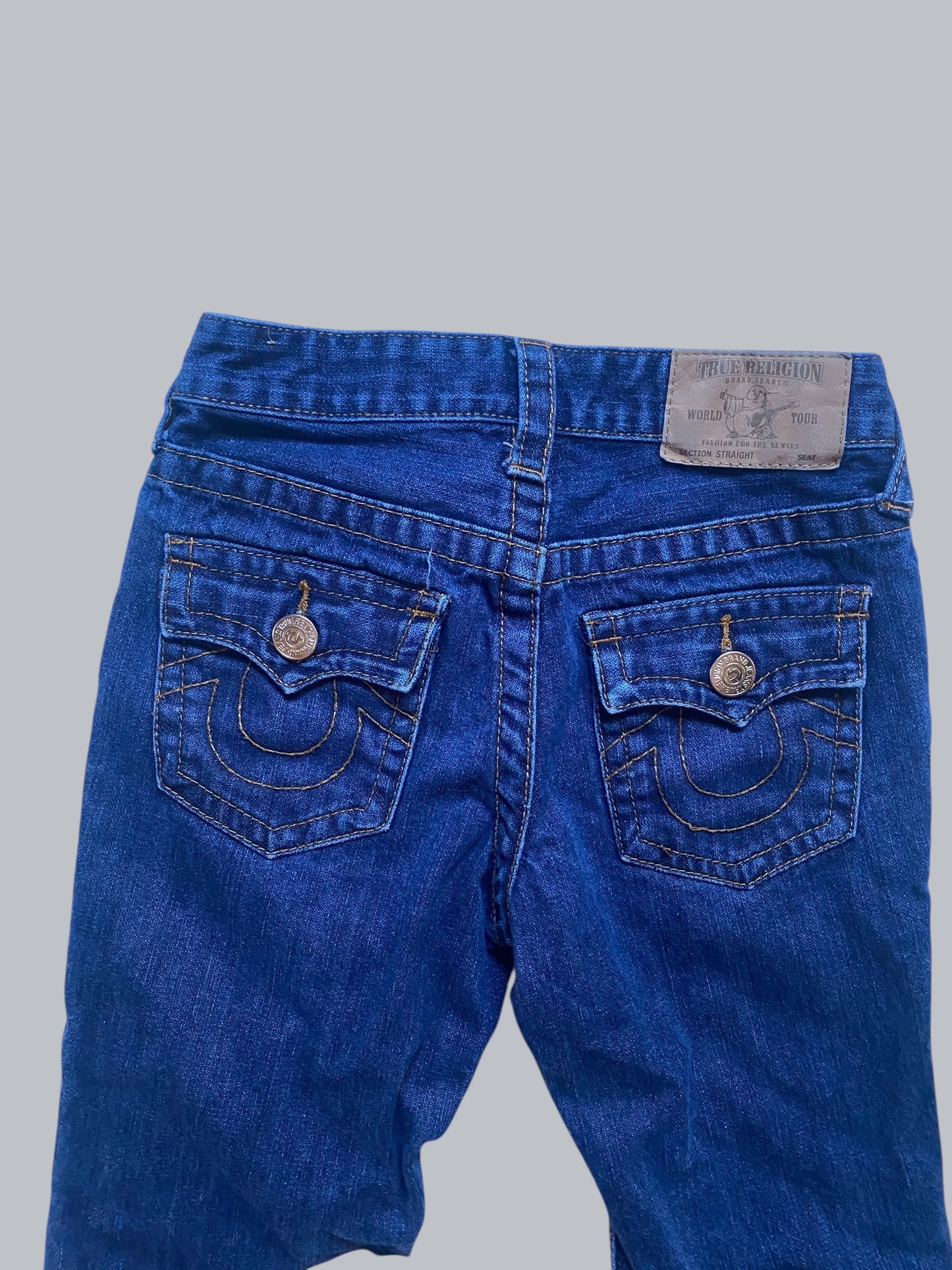Cotton denim straight leg jeans 8Y | True Religion