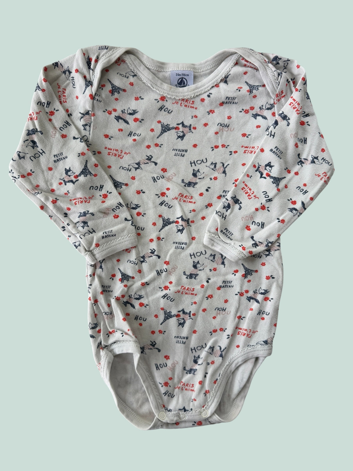 Organic cotton Paris onesie 24m | Petit Bateau