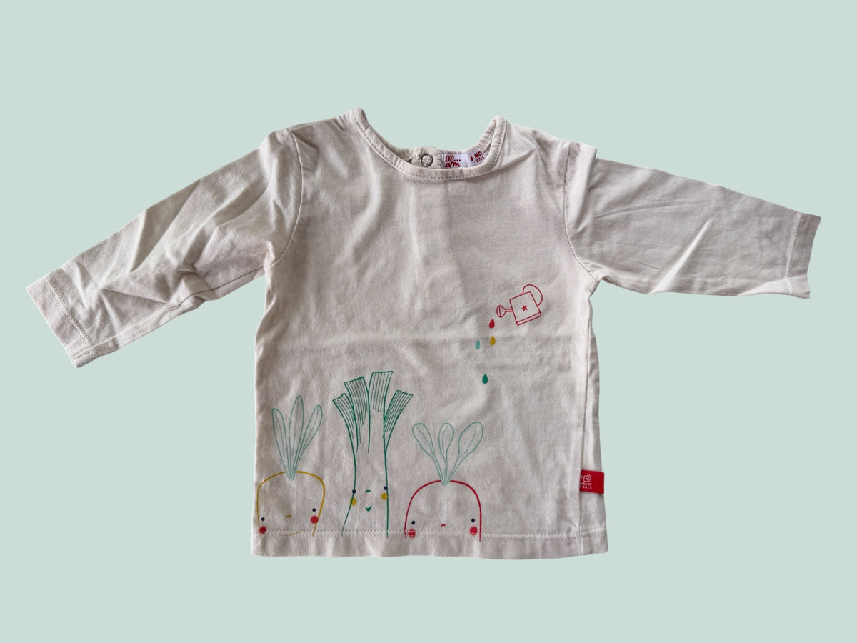 Cotton vegetable long sleeve top 6m (generous) | DPam