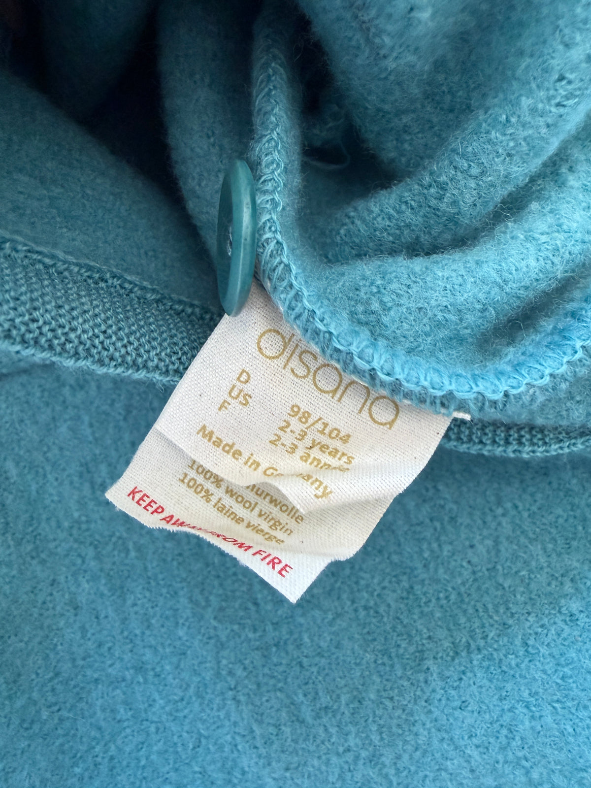Boiled wool jacket 3-5Y | Disana