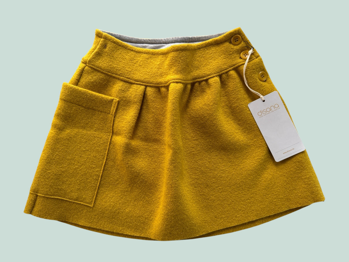 Boiled wool yellow skirt 5-6Y | Disana