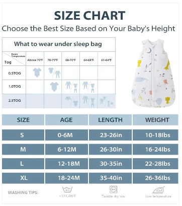 Cotton winter sleepsack with removable sleeves 2.5tog 0-6m | Mosebears