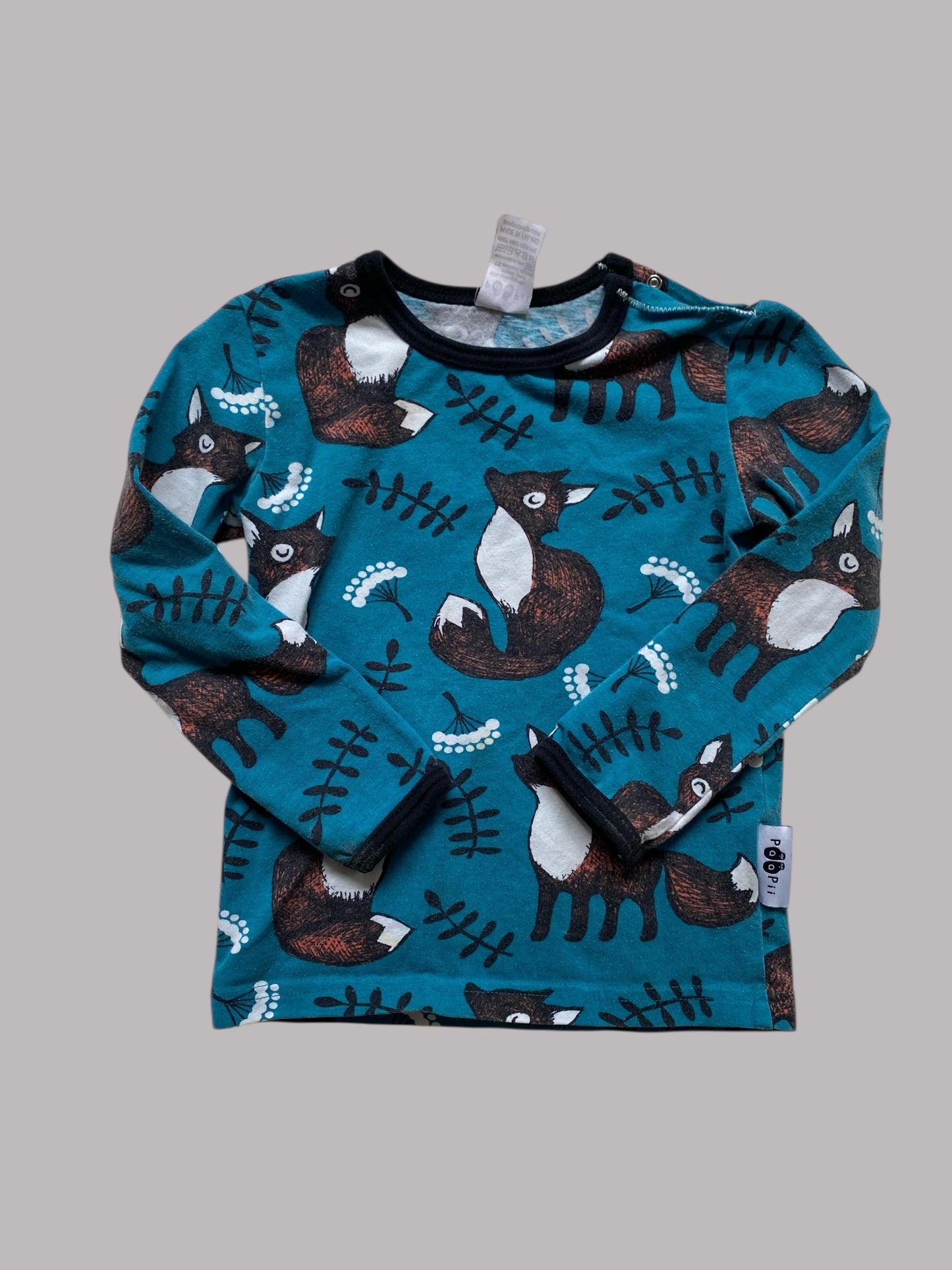 Organic cotton fox long sleeve top 18-24m | Paapii