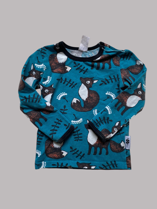 Organic cotton fox long sleeve top 18-24m | Paapii