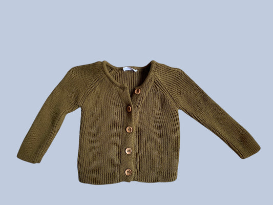 Cotton knit cardigan 3-6m | Jamie Kay