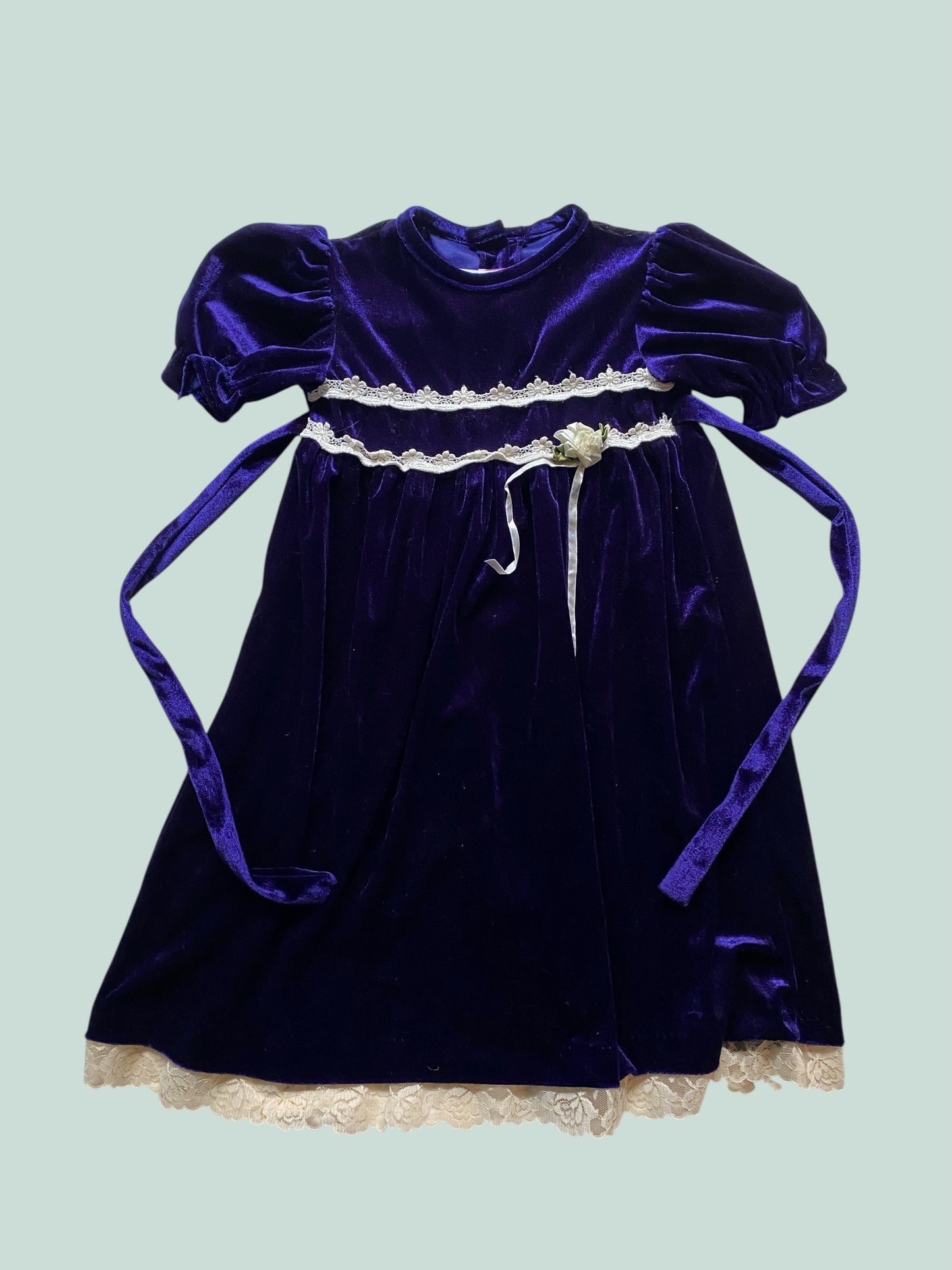 Vintage purple velvet dress 6Y | Kloz for Kids