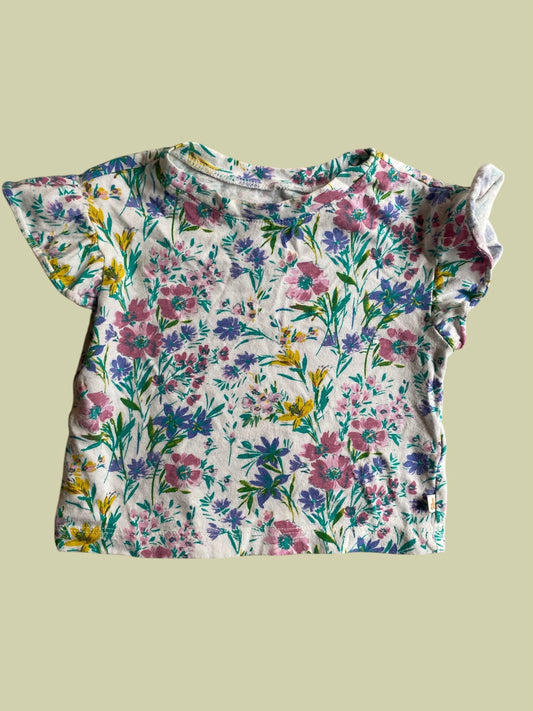 Cotton flower t-shirt 6-12m | Gap