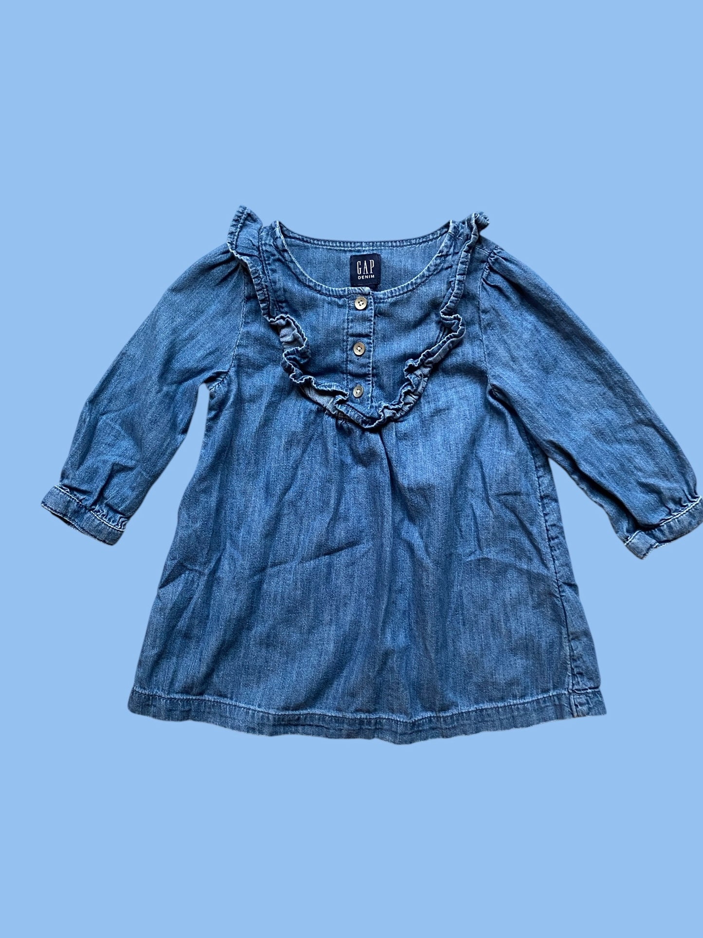 Cotton denim dress 12-18m | Gap
