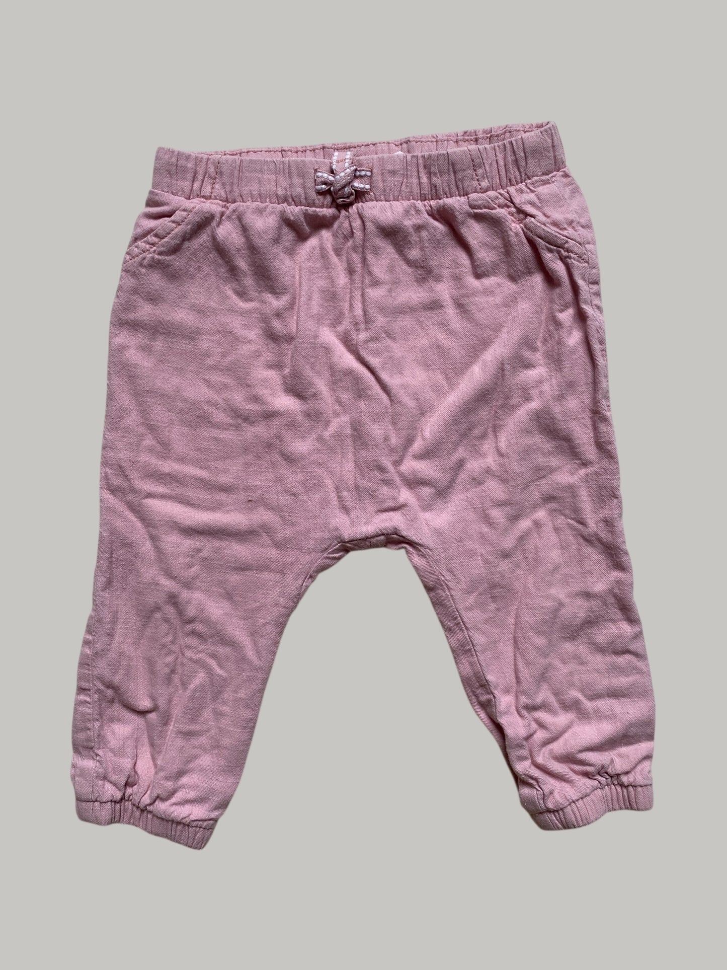 Cotton pink lined harem pants 12-18m | H&M