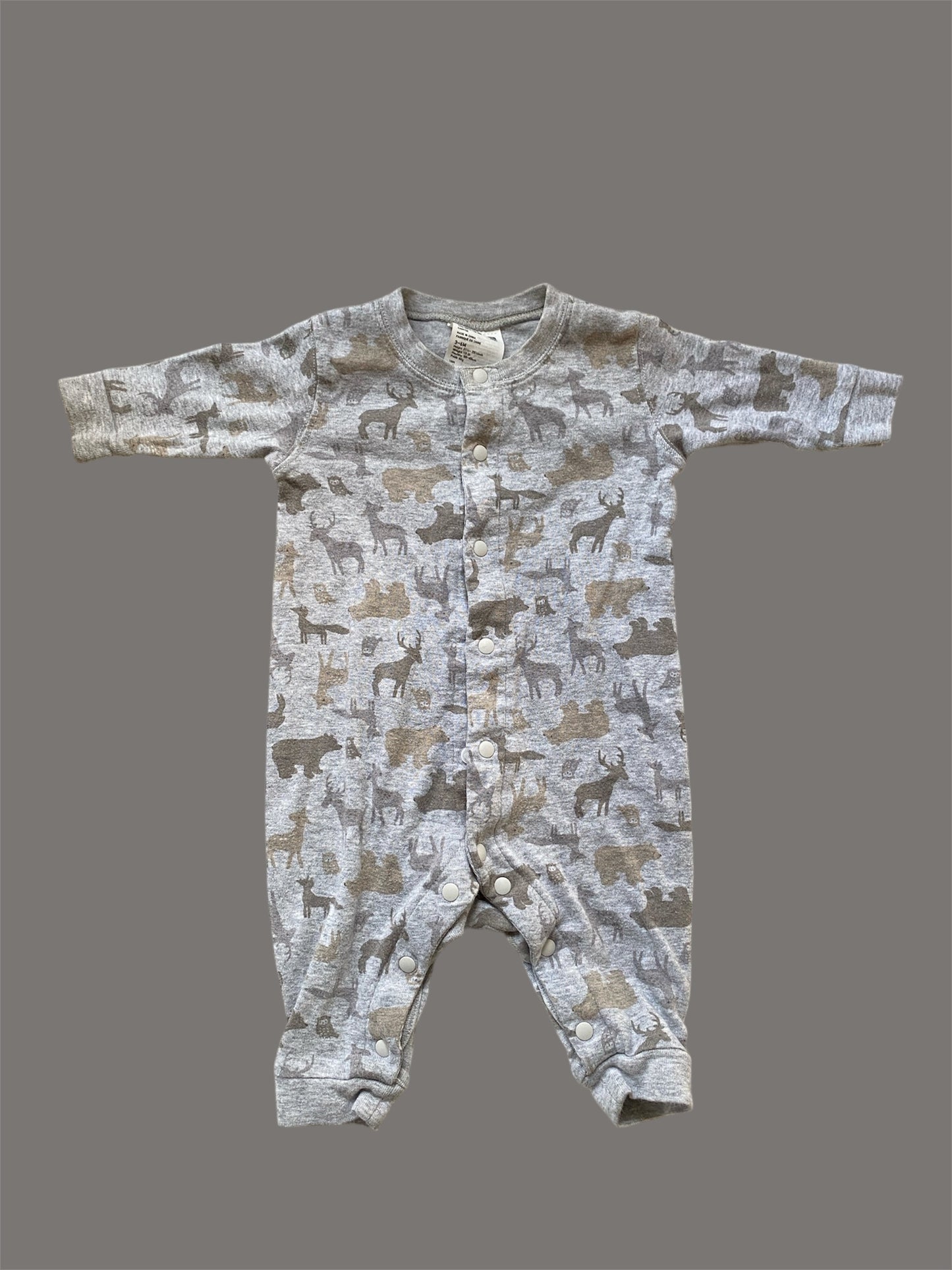 Cotton animal sleeper 3-6m | Uniqlo