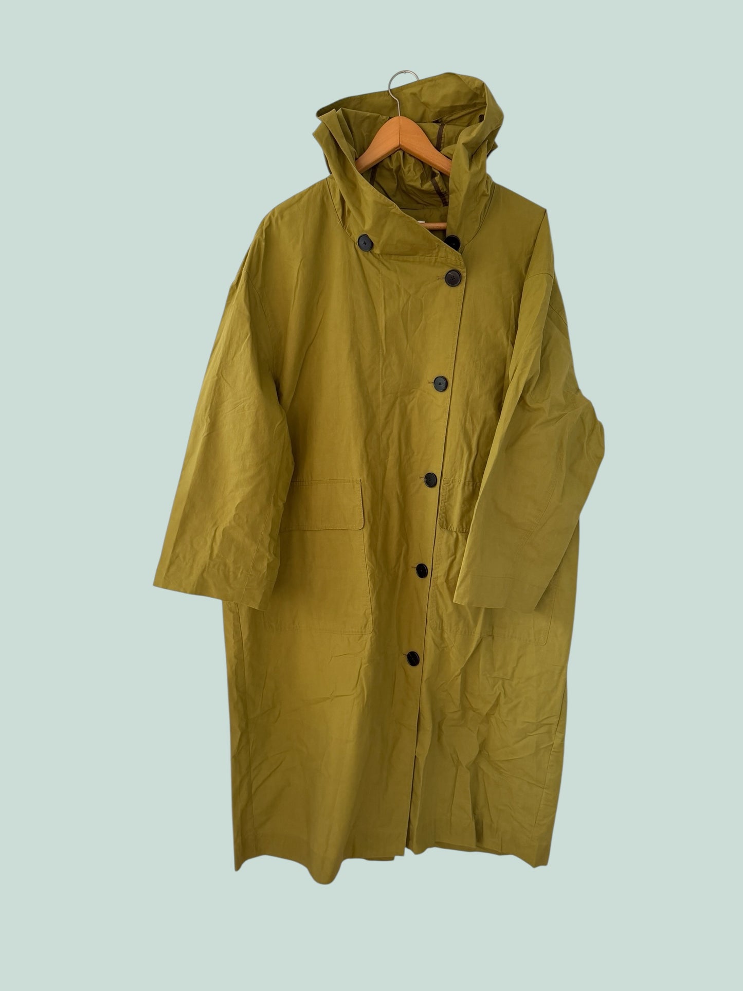 Hooded cotton parka in Seaweed women's large/xl | Toast