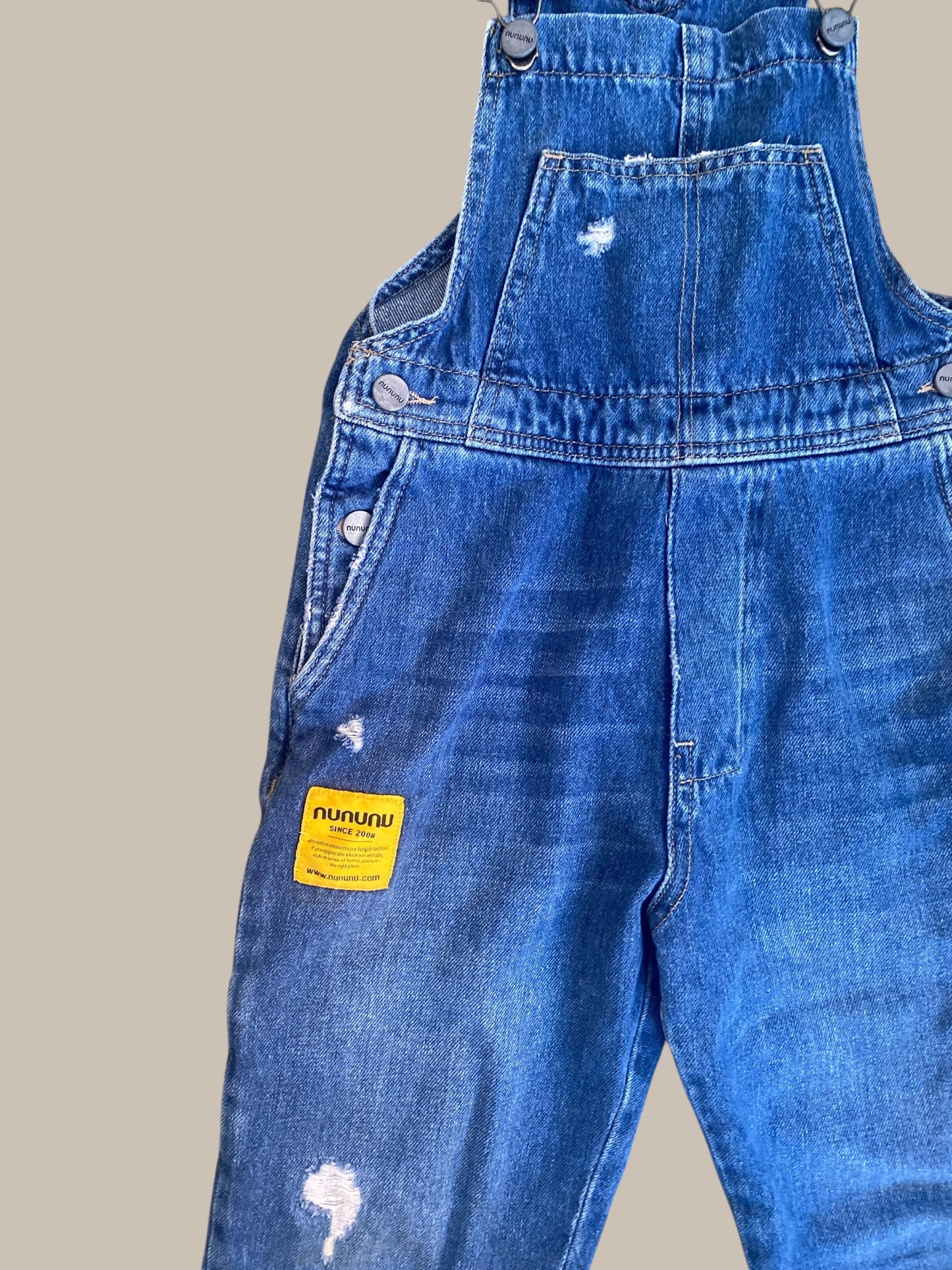 Cotton denim overalls 6-7Y | Nununu