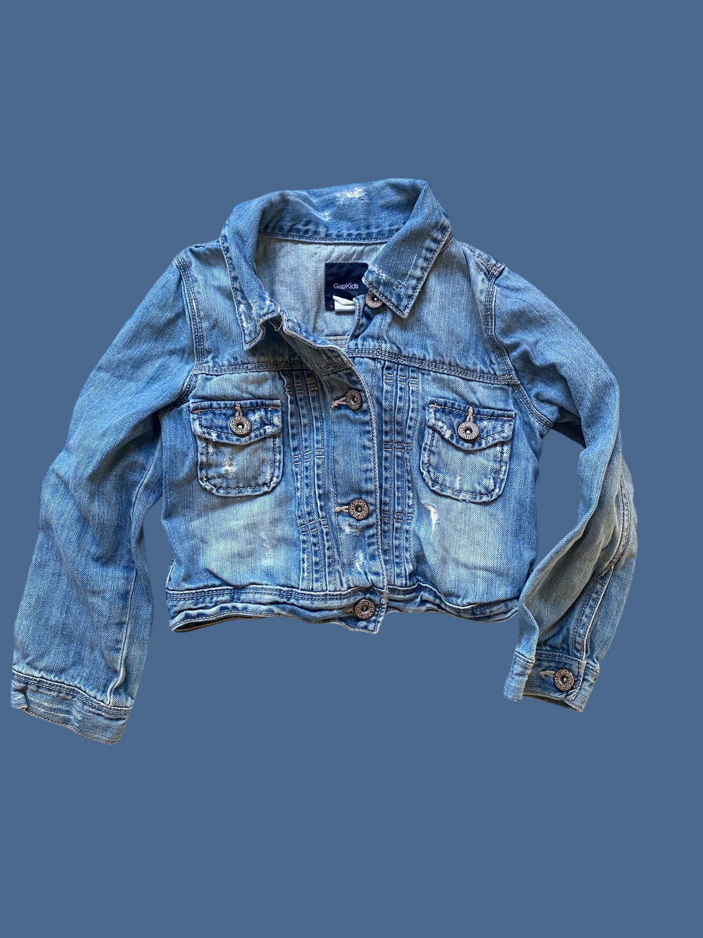 Distressed denim jacket 4-5Y | Gap