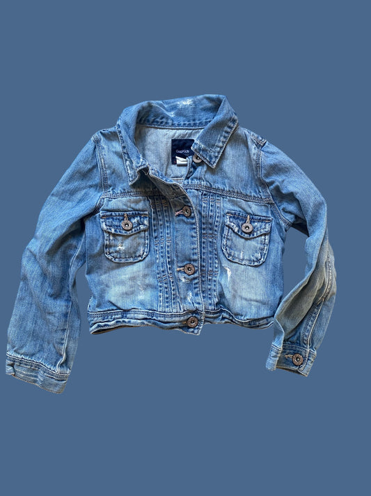 Distressed denim jacket 4-5Y | Gap
