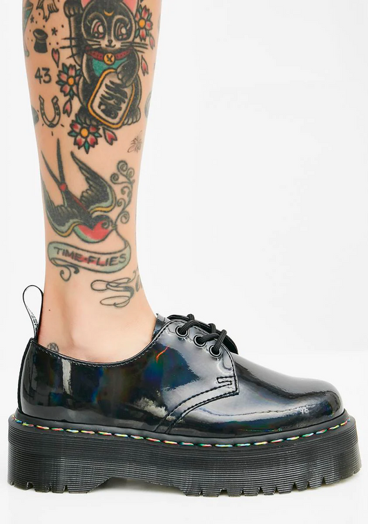 Rainbow Patent Platform Shoes (1461 ) Women's 9 US/Men's 8 US | Dr Marten's