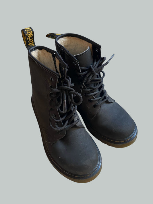 Black leather 8-eye boot 2US Big Kid | Dr Marten's