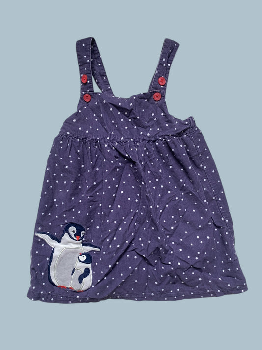 Cotton corduroy penguin dress 2-3Y | Boden