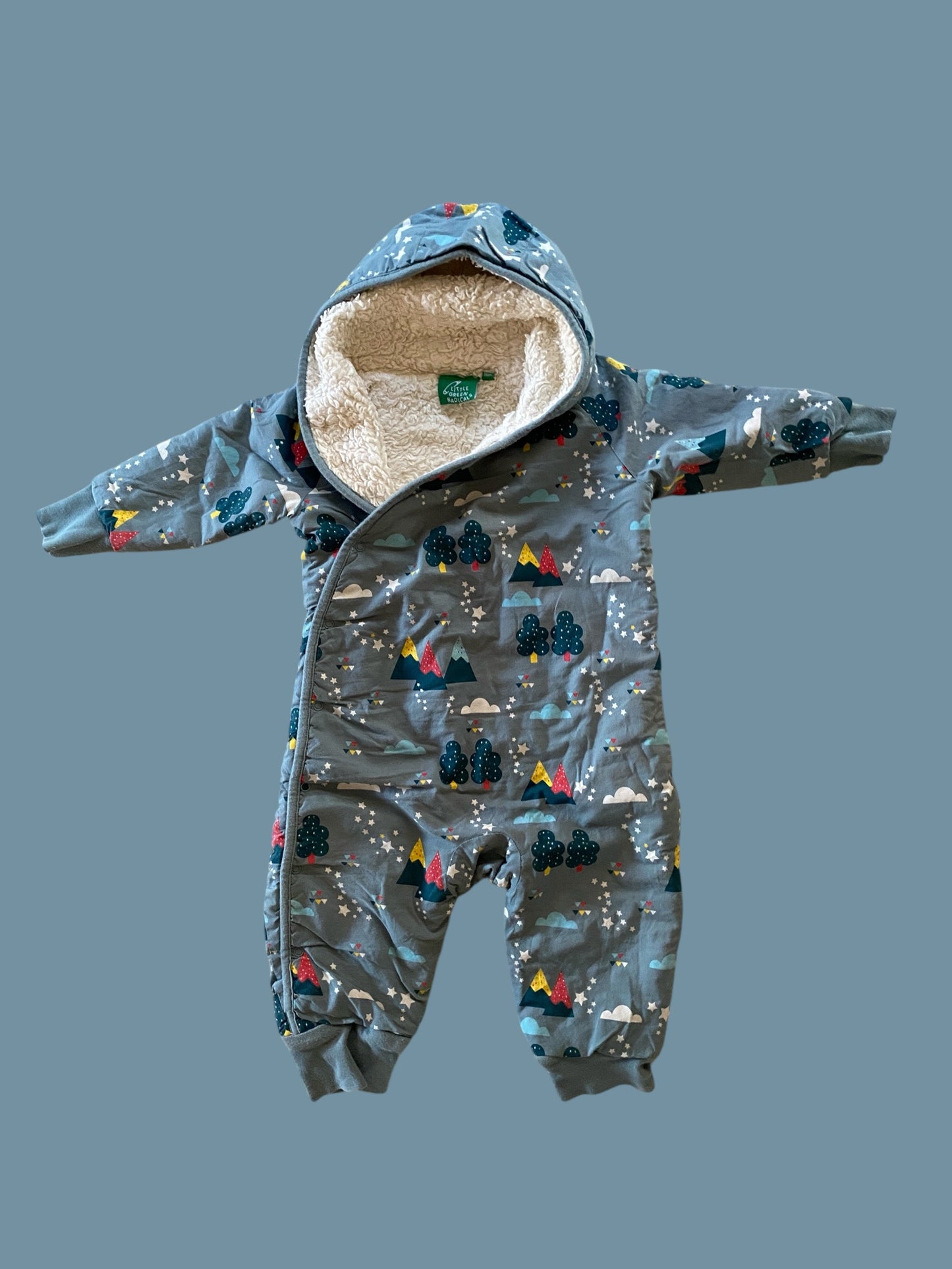 Organic cotton bunting snuggle suit 18-24m | Little Green Radicals
