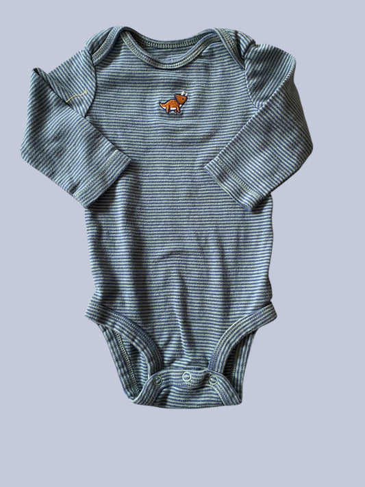Cotton striped Dino onesie 6m | Carter’s