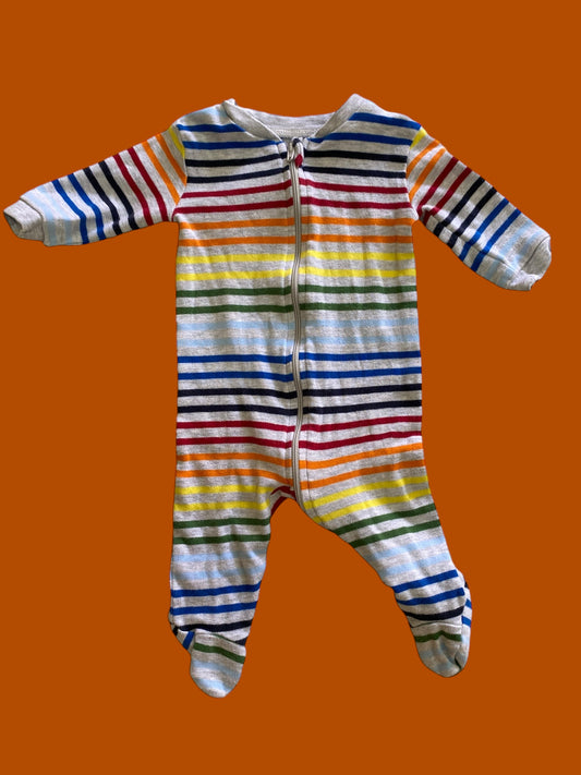 Cotton striped sleeper 0-3m | George