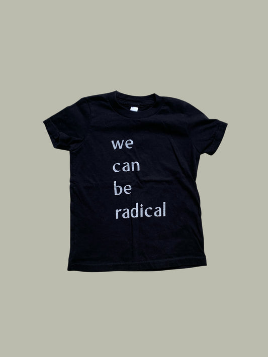 Black cotton t-shirt 'We can be radical' 2Y