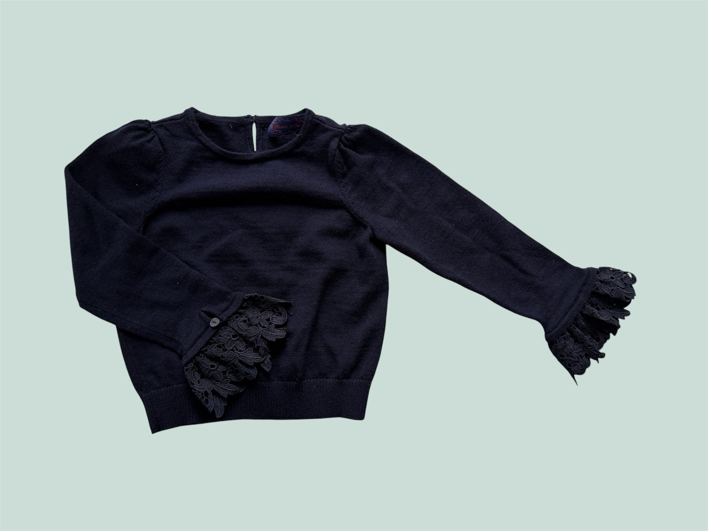 Lambswool dark navy sweater 4Y | Nicholas & Bear