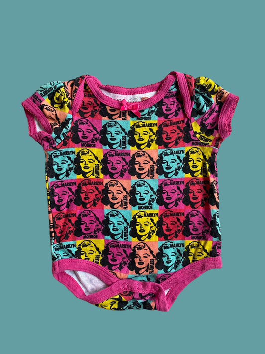 Marilyn Monroe cotton onesie 3-6m