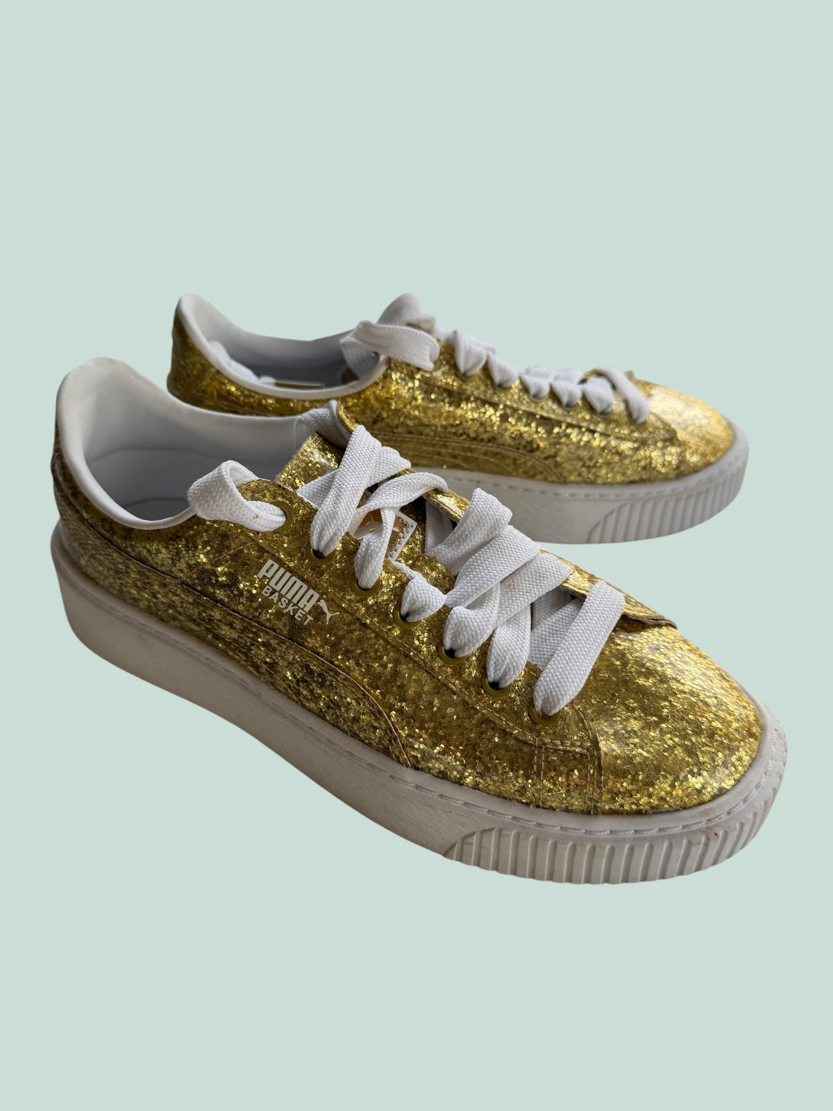 Gold sneakers 8US women's (38.5EU) | Puma