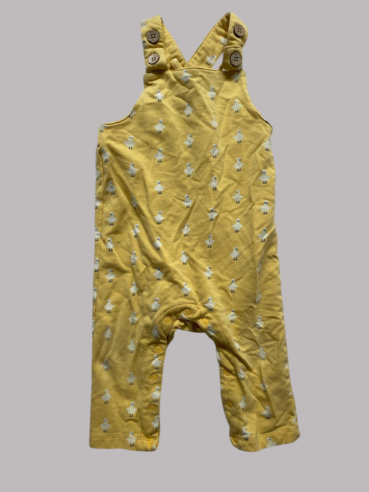 Organic cotton duckling overalls 9-12m (generous) | Frugi