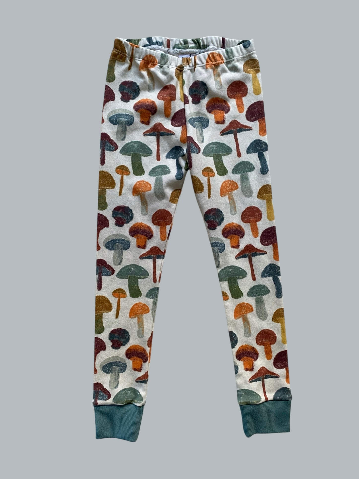 Organic cotton mushroom leggings 3-4Y | Olive Me Handmade
