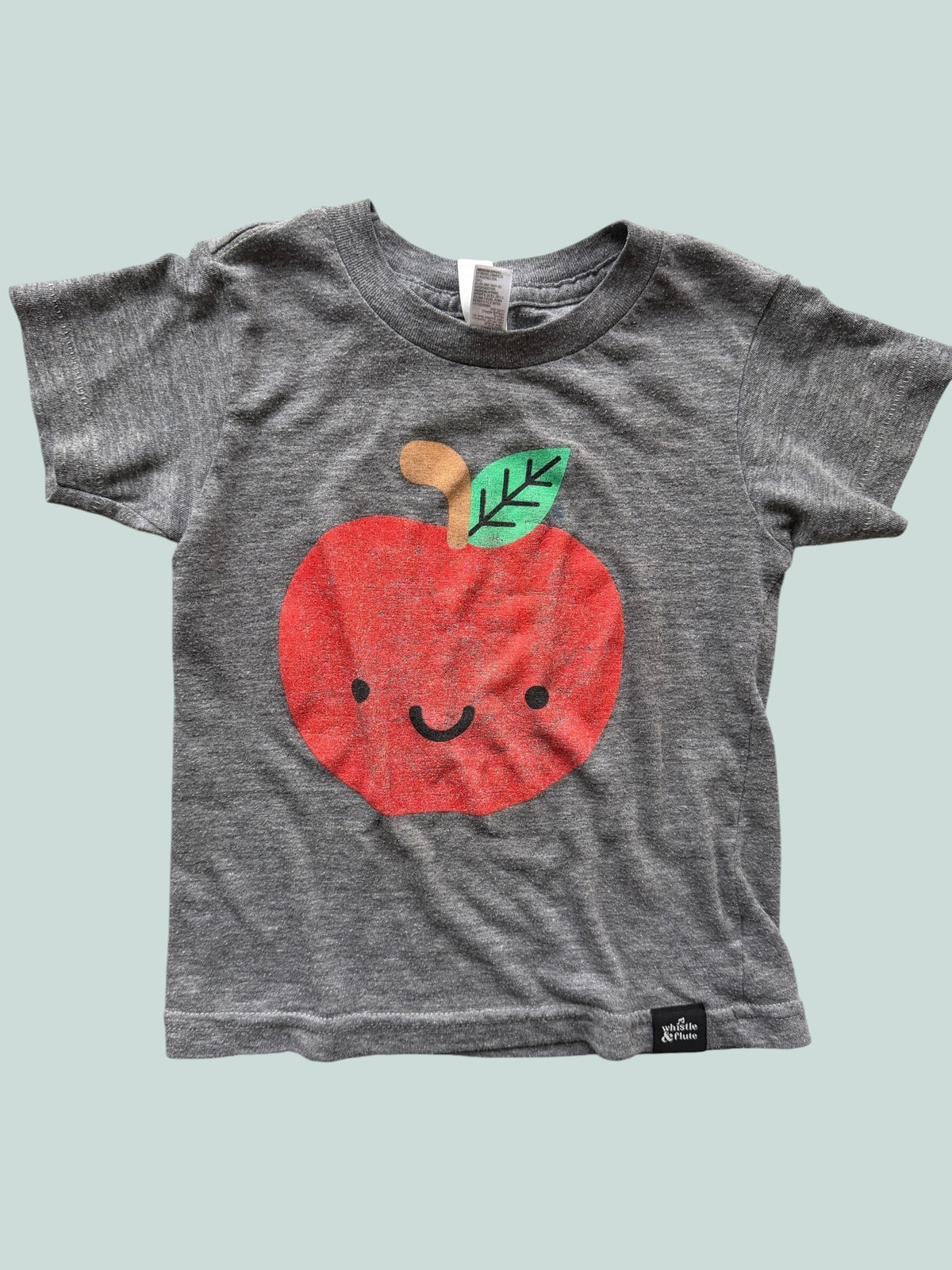 Organic cotton apple t-shirt 2Y | Whistle & Flute