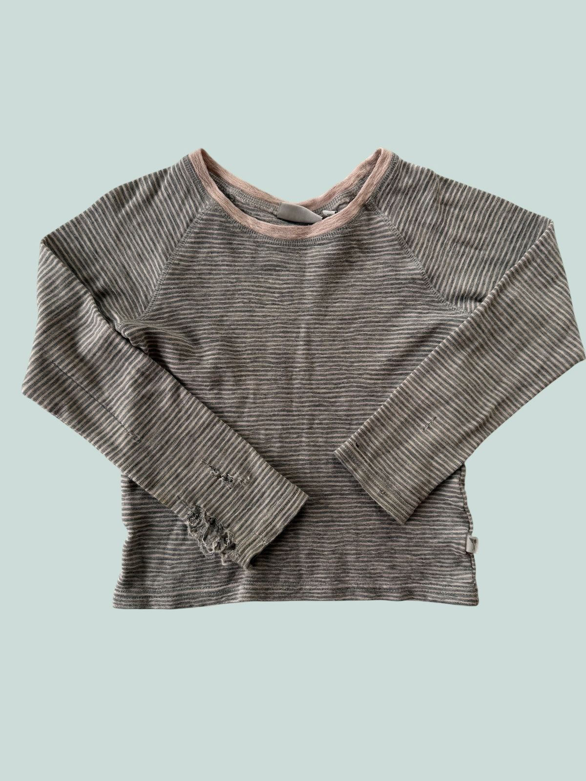Wool long sleeve top 6Y | Wheat