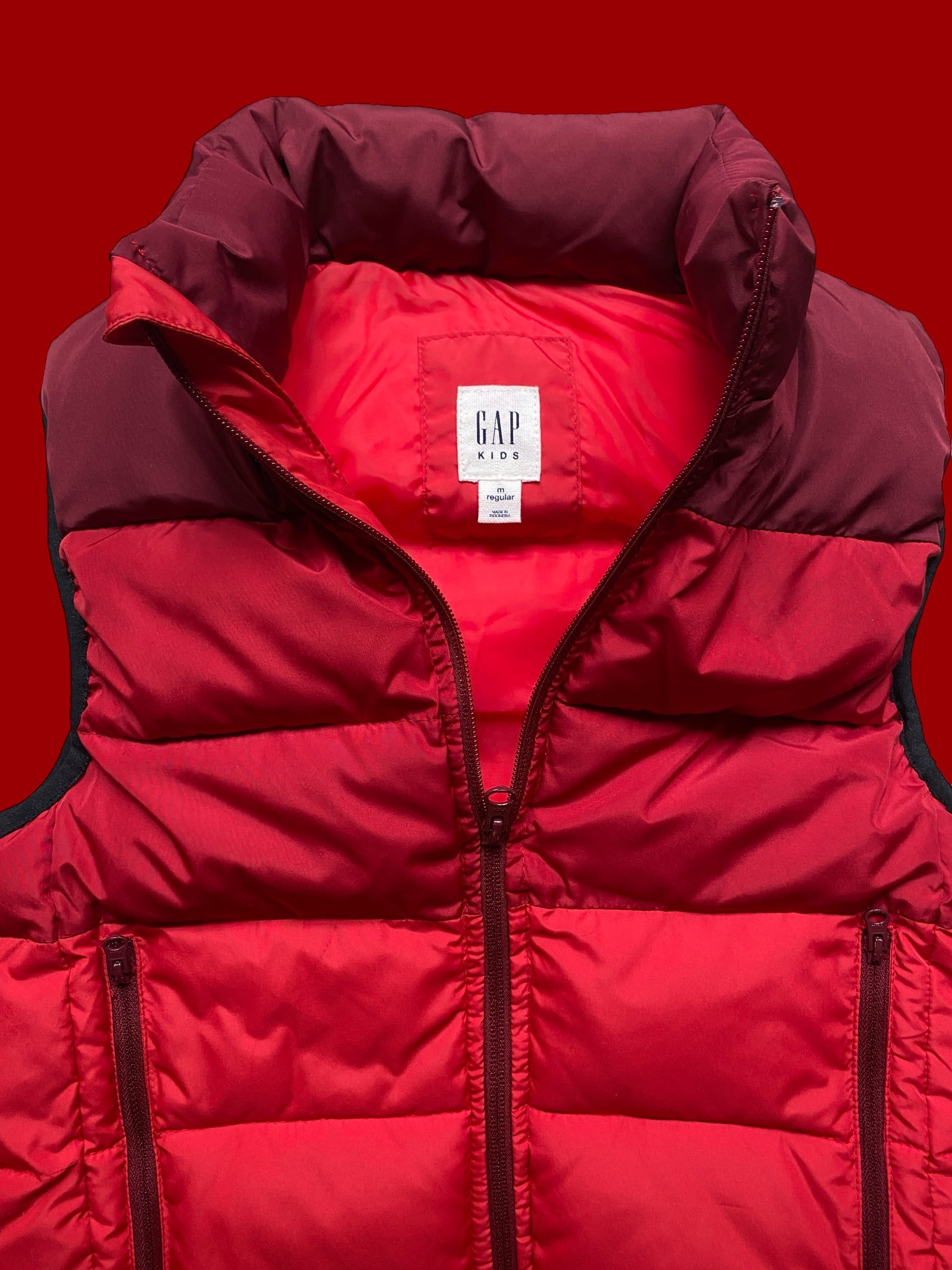 Kids red puffer vest hotsell