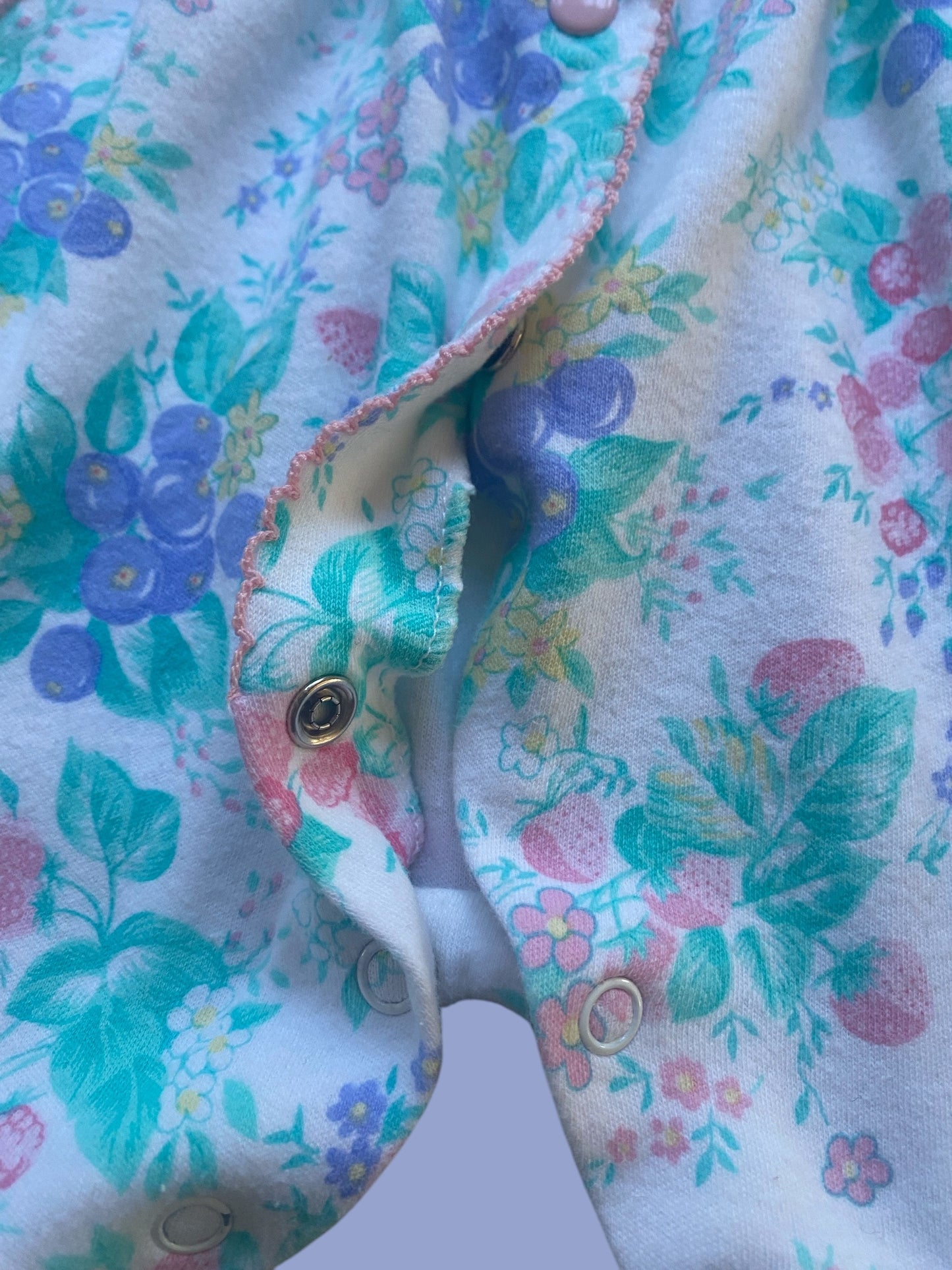 Vintage flower cotton newborn sleeper | Baby Bell