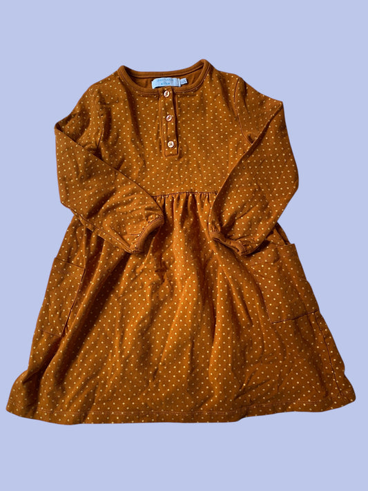 Cotton polka dress 3-4Y | Leigh Tucker