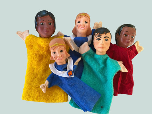 Vintage hand puppet set