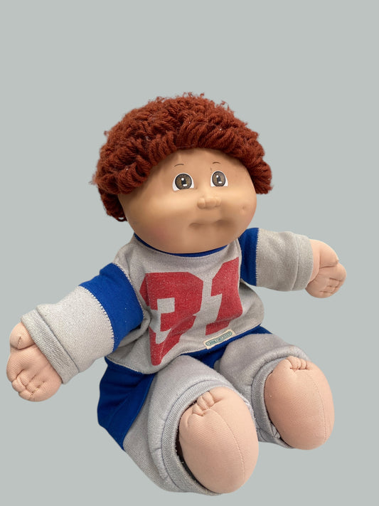 Vintage 1980s Doll with Red Yarn Hair | Cabbage Patch