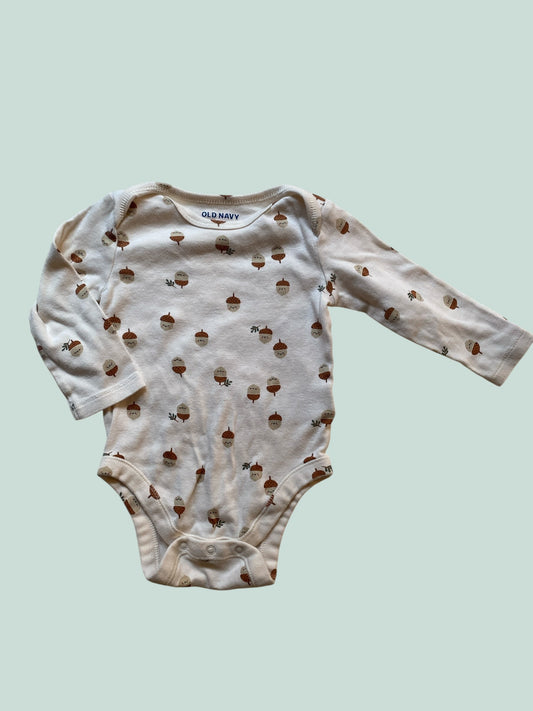 Cotton acorn onesie 6-12m | Old Navy