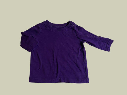 Purple long sleeve top 3-6m | Primary