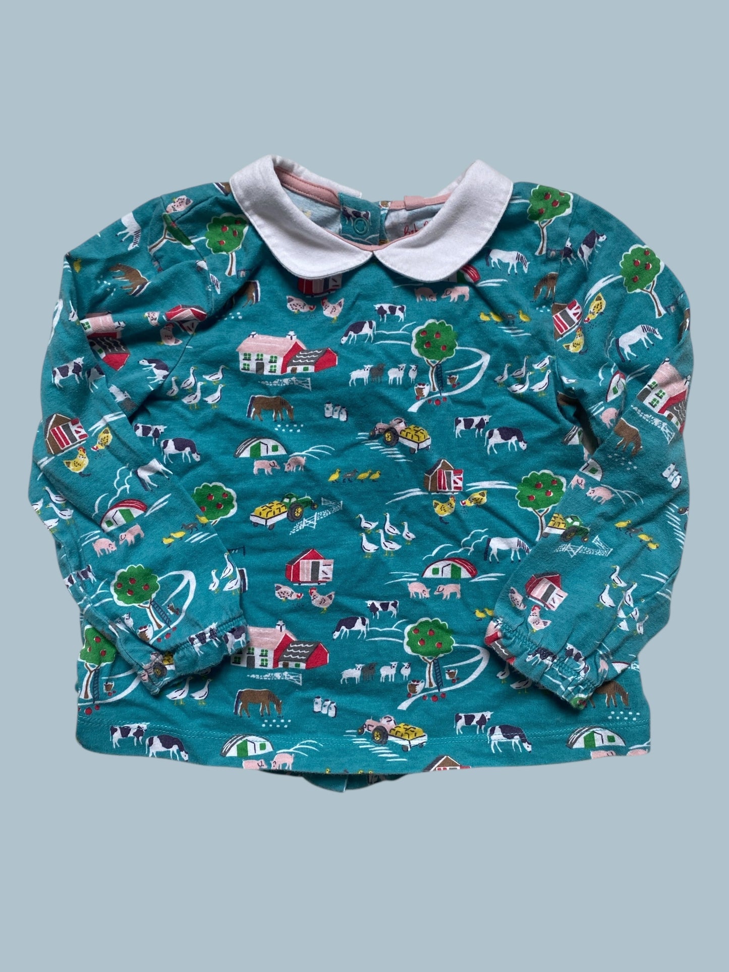 Cotton farm scene long sleeve top 2-3Y | Boden