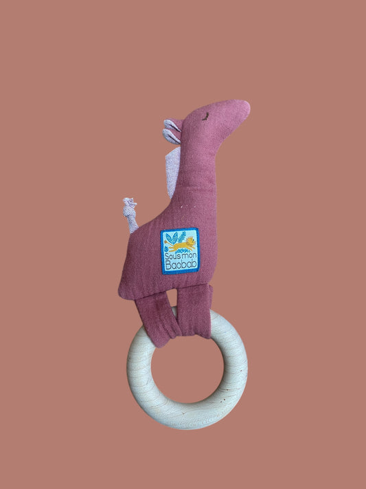 Baby rattle with wooden ring | Moulin Roti